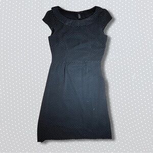 H&M Black Mini Dress with White Dots